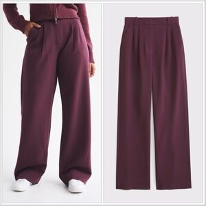 Elegant Burgundy Women's Pants